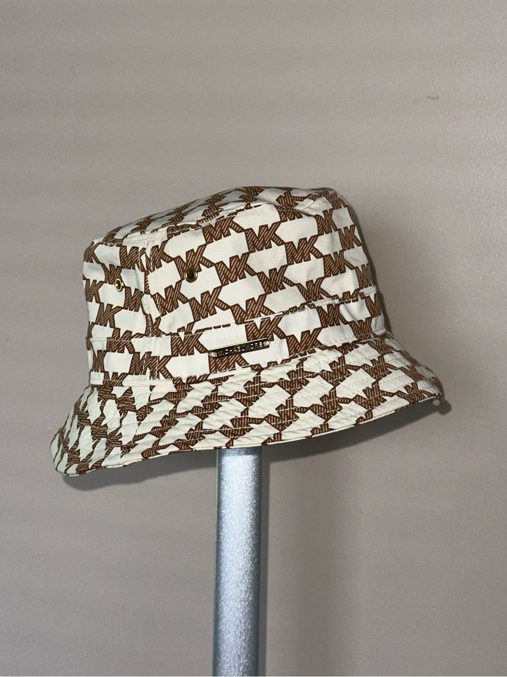 Michael Kors Monogram Bucket Hat in Beige Brown One Size